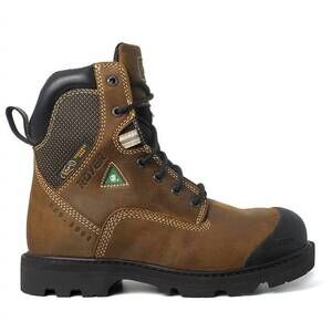 NEW ROYER men's flx pareshok comfort protection bumper toe work boots in brown